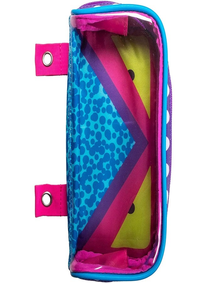Case it PLP-150-CLR-ME Monster Eye Clear Window Zipper Pencil Case with Grommets, 2 x 4 x 8.3 Inches, Magenta - Image 1
