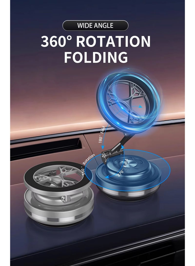 infino Electric Vacuum Magnetic Car Phone Mount,360° Rotatable Vacuum Magnetic Suction Car Phone Mount,N54 Strong Hold for Dashboard with Anti-Shake,Portable HandsFree Magnetic Car Phone Holder, Double-Sided Phone Holder Compatible with Car Dashboard Installation,Safe for All Surfaces Including Dashboard, Leather, Mirror and Textured Finishes,Universal for All Smartphones in Car,Gym, and Mirror（C-Black） - Image 2