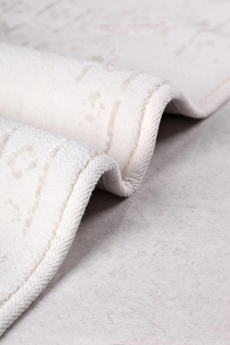 بلونيتي Aegean Vintage Natural Cotton Bath Mat 50X80 cm - White