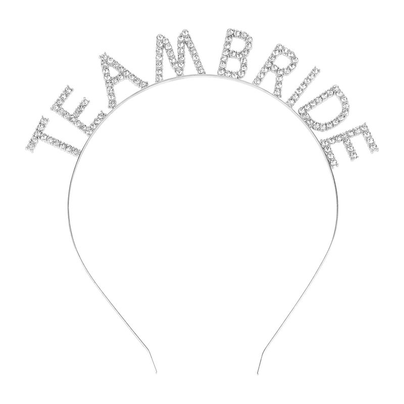 Silver Team Bride Headband Bachelorette Party Decorations Rhinestone Bridesmaid Headbands for Bridal Shower Bachelorette Party Wedding