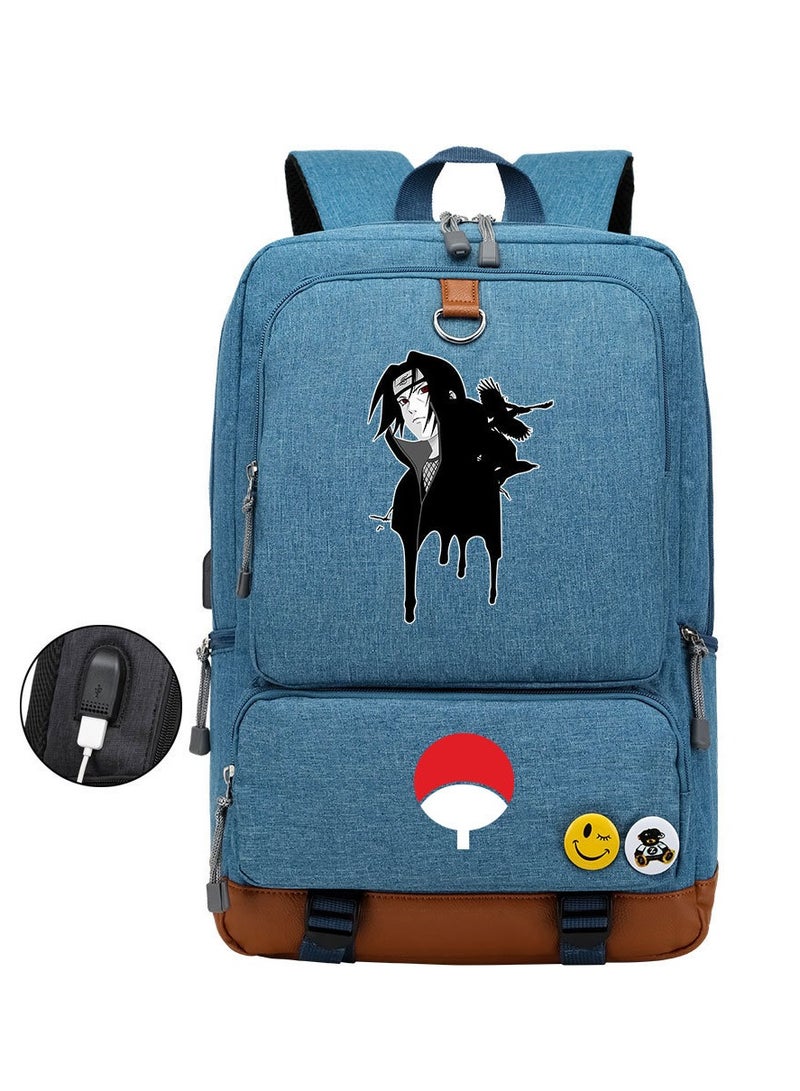 Naruto Teenage Students Men And Women Printed Casual Travel Backpack