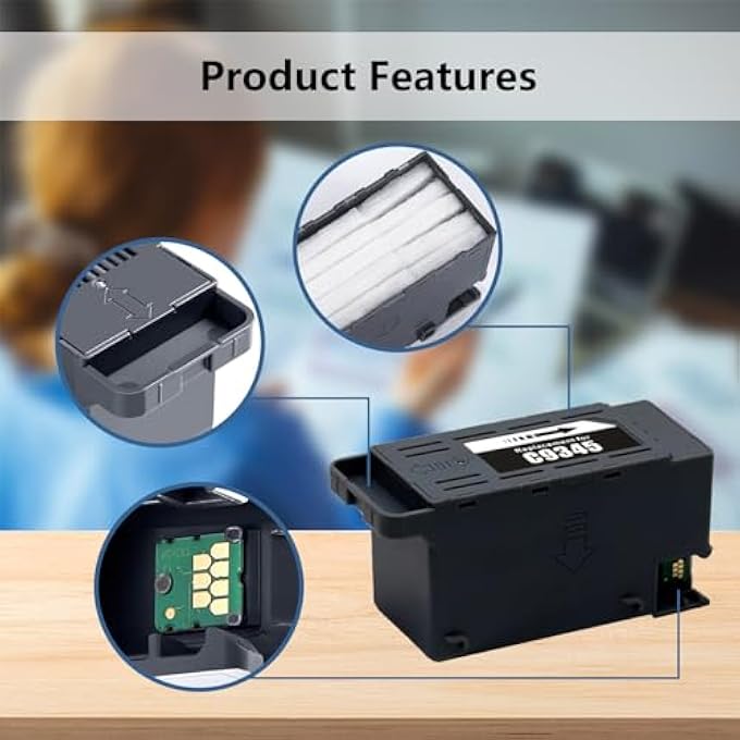 C9345 INK MAINTENANCE BOX REPLACEMENT FOR ET-16650 ET-16600 ET-8550 ET-5850 ET-5880 ET-8500 WF-7820 WF-7310 ET-5800 EC-C7000 ST-C8000 ST-C8090 PRINTERS (C12C934591/PXMB9/C9345) - Image 3