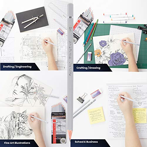 Pacific Arc Premium Graphite Drawing Pencils for Artists, Tech Pack - Professional Pencils for Drawing, Drafting, Sketching and Shading 12 Pk. - Great Non Toxic Art Supplies Set for Adults and Kids - Image 3