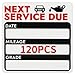 Mkobon 120 Pcs 2x2 Inches Oil Change Stickers Next Service Due Sticker for Windshield Strong Adhesion and No Residue Clear Decals Labels for Car Auto Vehicles Window - Image 2