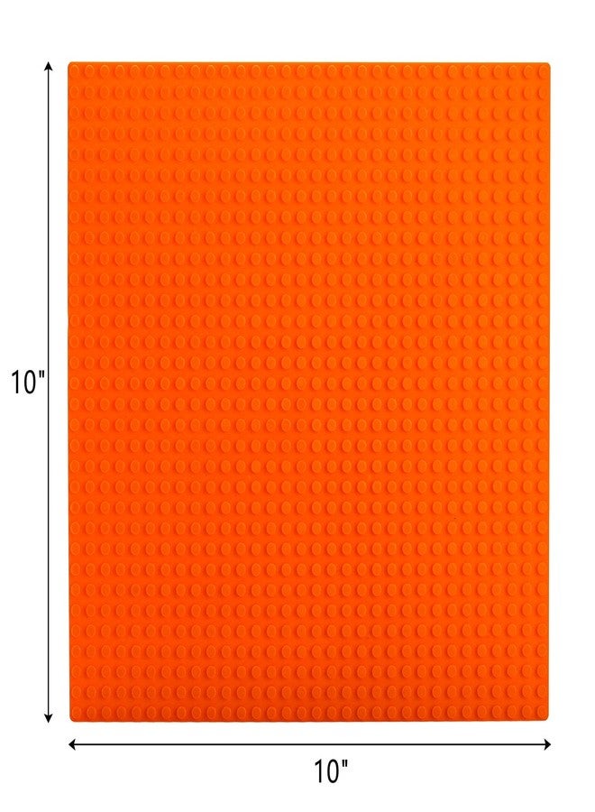 ZEAYEA 12 Pack Classic Baseplates, 10 x 10 Inch Building Base Plates for Kids, Compatible with Most Standard Building Bricks, 12 Colors Stackable Bases for Activity Table - Image 2