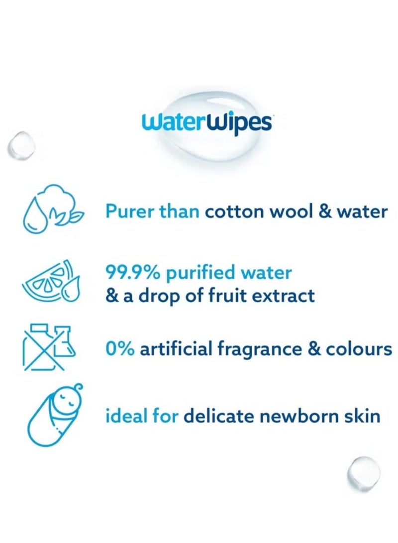 WaterWipes Water Wipes With 99.9% Water And A Drop of Fruit Extract - 60 Wipes - Image 3