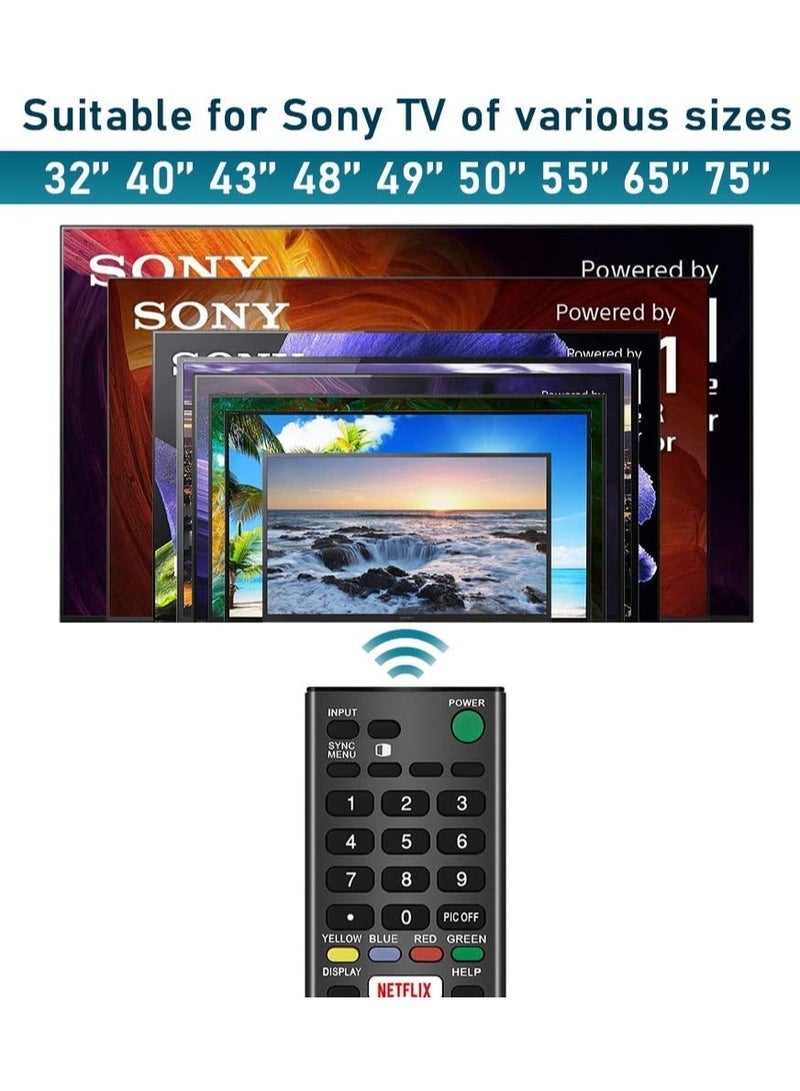 PopZa Smart Remote Control Sony Bravia Sony Bravia UHD Crystal 4K Smart HDR OLED LCD LED HDTV RMT-TX100U with Netflix XBR KDL Series with battery - Image 3