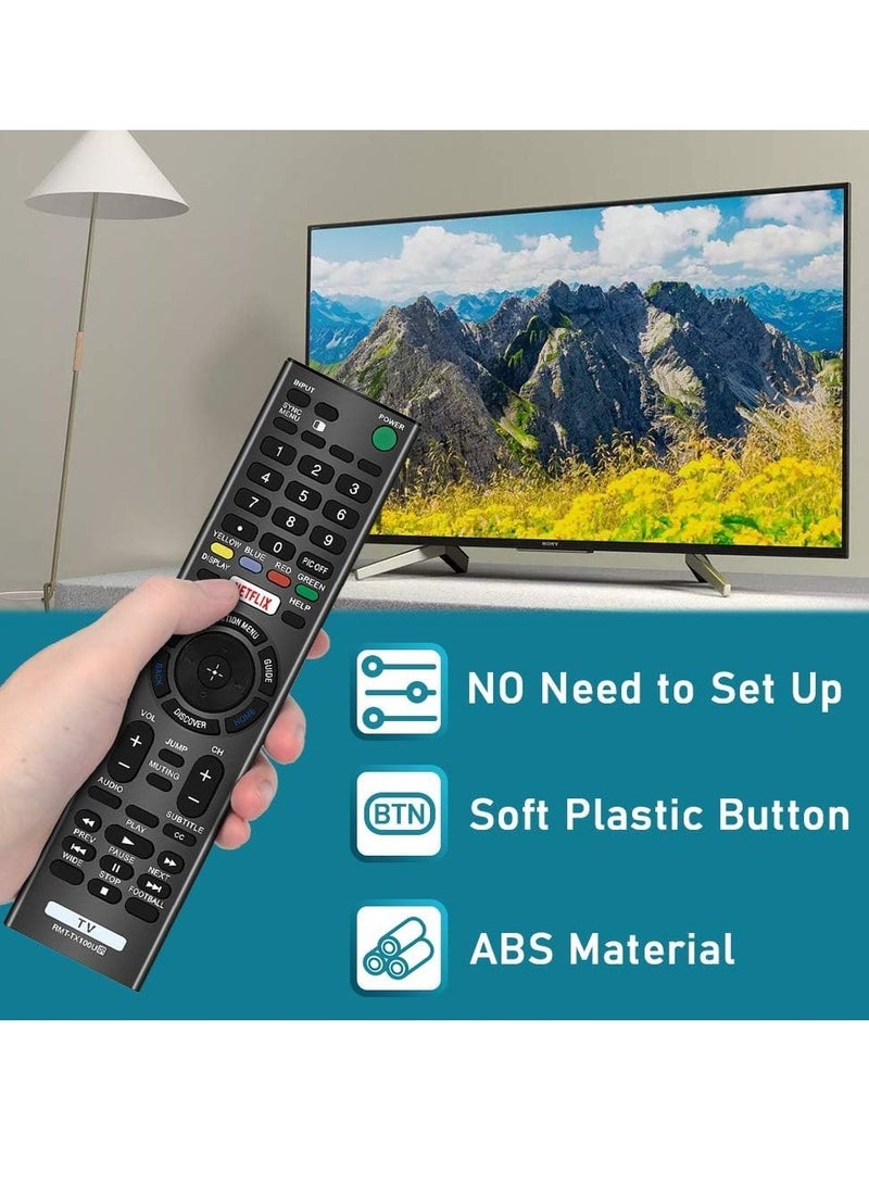 PopZa Smart Remote Control Sony Bravia Sony Bravia UHD Crystal 4K Smart HDR OLED LCD LED HDTV RMT-TX100U with Netflix XBR KDL Series with battery - Image 5