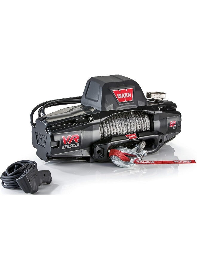 WARN ونش وارن في آر إيفو 12-إس، 12,000 رطل مع حبل صناعي وجهاز تحكم عن بُعد لاسلكي، 12 فولت - Image 2