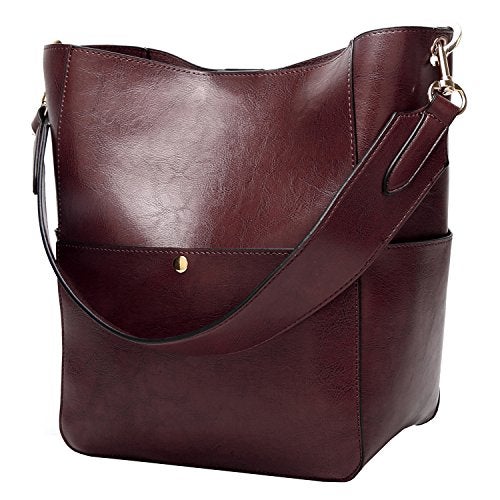 Molodo Womens Handbag, Pu Leather Bucket Tote Purse And Handbags Medium Satchel Hobo Purse Designer Work Shoulder Bags - Image 1