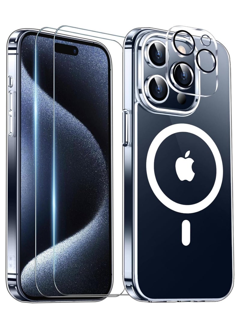ELTRAZONE - Magnetic for iPhone 15 Pro Max Case Clear, [Compatible with Magsafe] [Not Yellowing] Slim Shockproof for iPhone 15 Pro Max Case,Clear - Image 1