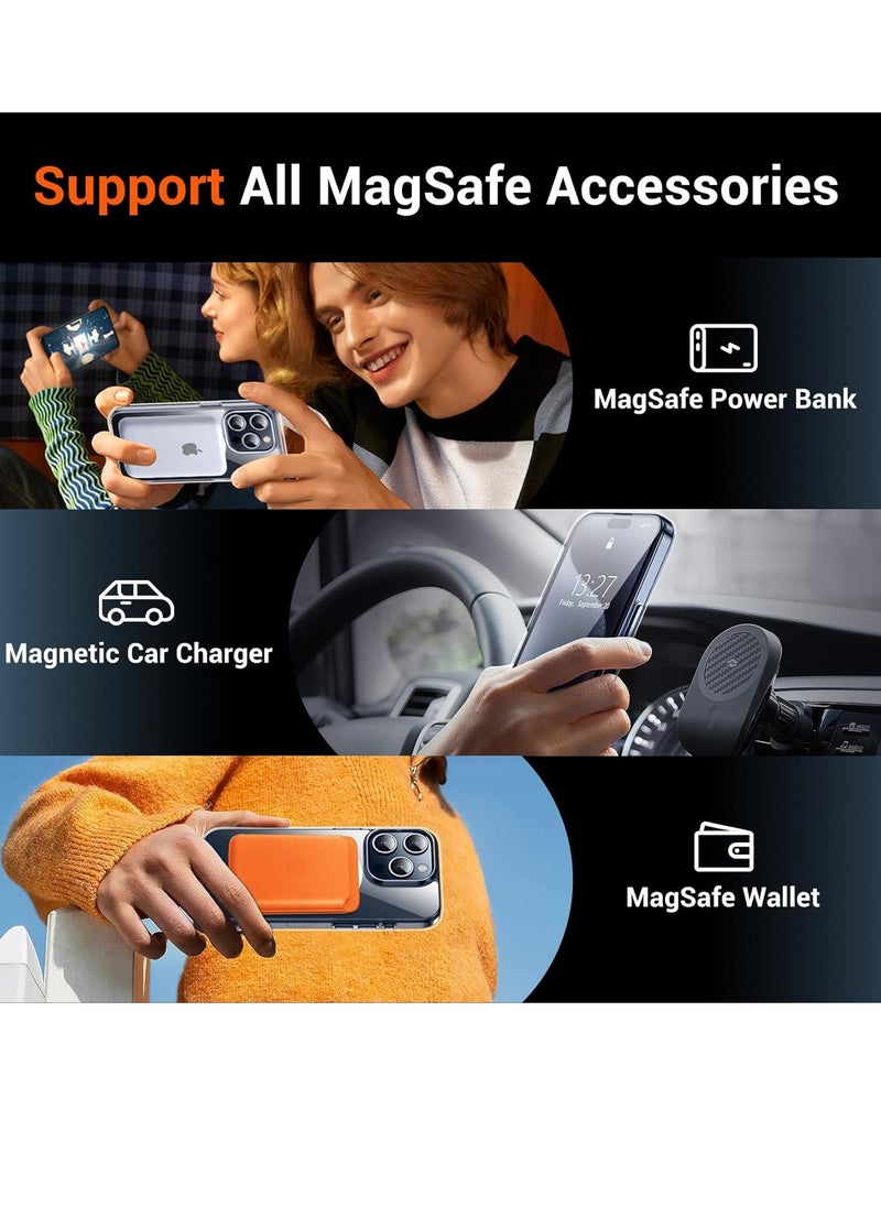ELTRAZONE - Magnetic for iPhone 15 Pro Max Case Clear, [Compatible with Magsafe] [Not Yellowing] Slim Shockproof for iPhone 15 Pro Max Case,Clear - Image 1