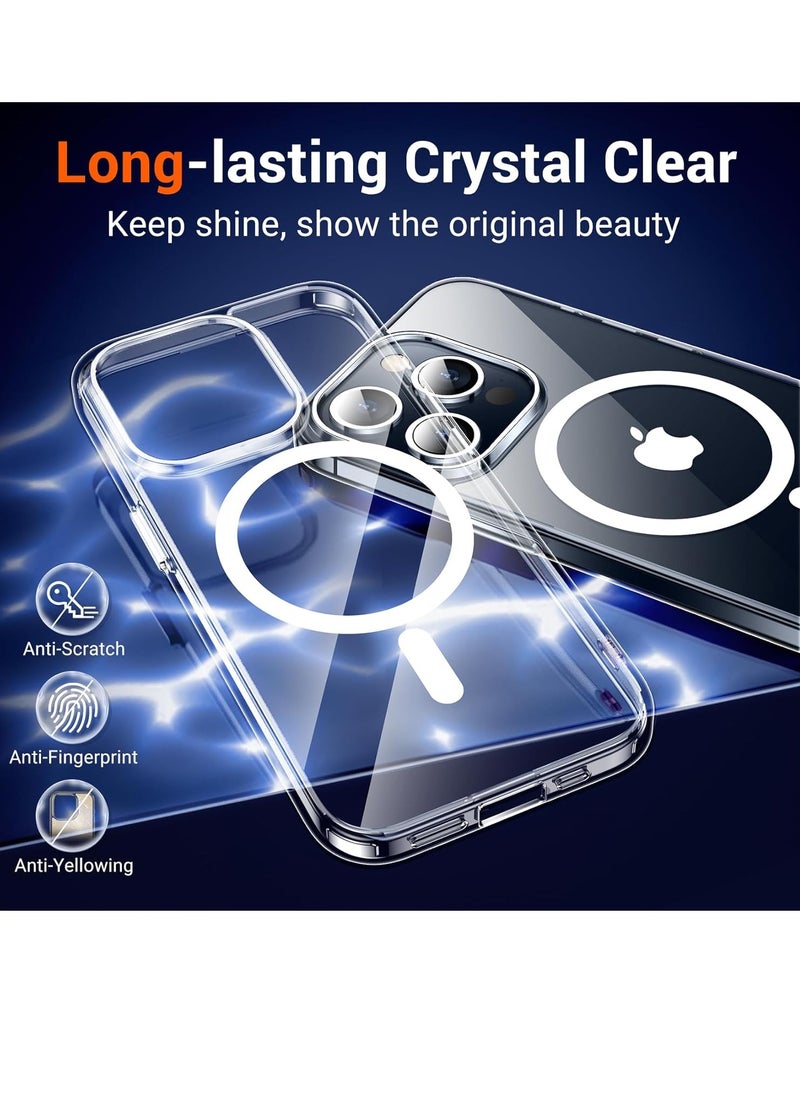 ELTRAZONE - Magnetic for iPhone 15 Pro Max Case Clear, [Compatible with Magsafe] [Not Yellowing] Slim Shockproof for iPhone 15 Pro Max Case,Clear - Image 1