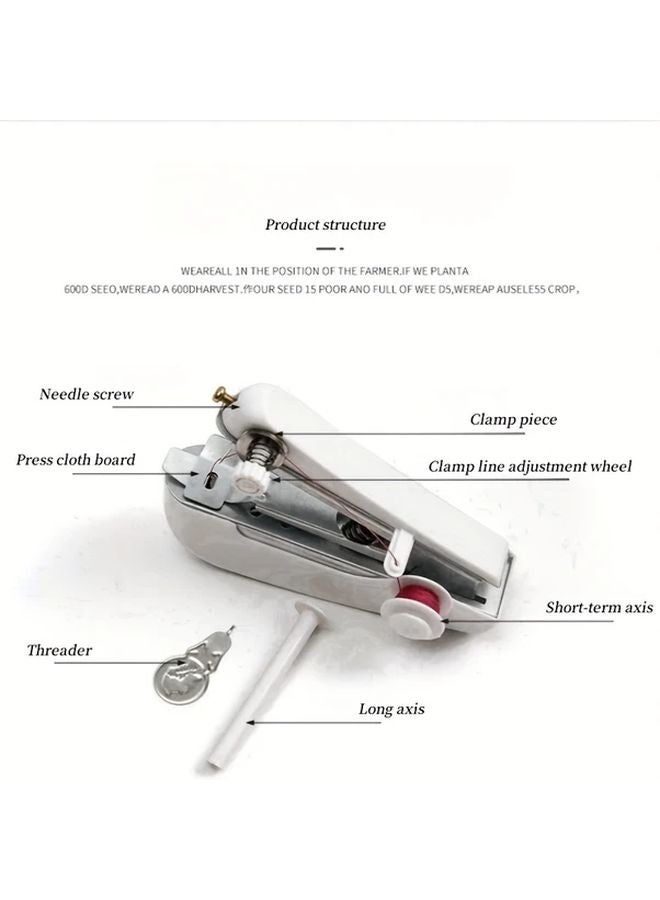 Portable Handheld Sewing Machine Set Manual Stitching Home Use Random Color 2 Free Gifts - Image 5