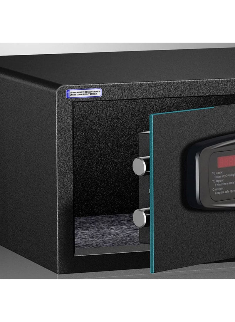 Rubik - Hotel Safe Box Large Steel Strongbox with Hotel Style Digital Lock and Key Entry for Home Office Business (Size 42x20x37cm) Protect Money Laptop Jewelry A4 Documents - Image 1