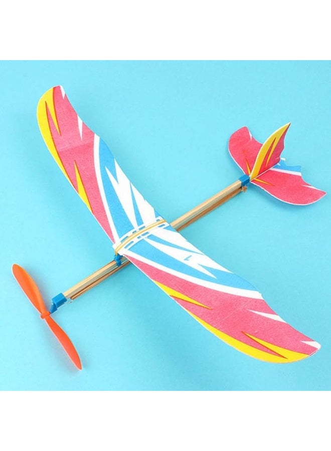 TOYANDONA TOYANDONA 10Pcs Rubber Band Powered Airplane Model Glider Planes Bomber Airplane Birthday Party Favor Plane Indoor Outdoor Toys for Kids Children (Random Style) - Image 5