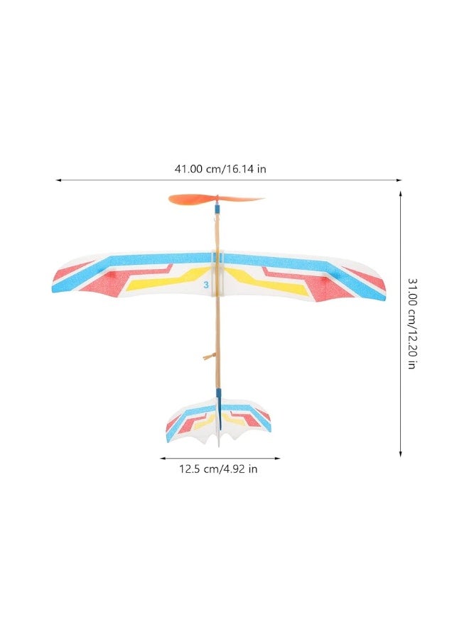 TOYANDONA TOYANDONA 10Pcs Rubber Band Powered Airplane Model Glider Planes Bomber Airplane Birthday Party Favor Plane Indoor Outdoor Toys for Kids Children (Random Style) - Image 3