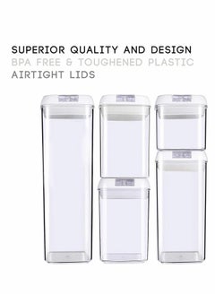 Excefore Containers For Food Glass Jars with Bamboo Lid 5Pcs  - Image 5