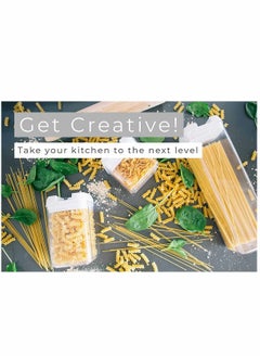 Excefore Containers For Food Glass Jars with Bamboo Lid 5Pcs  - Image 2