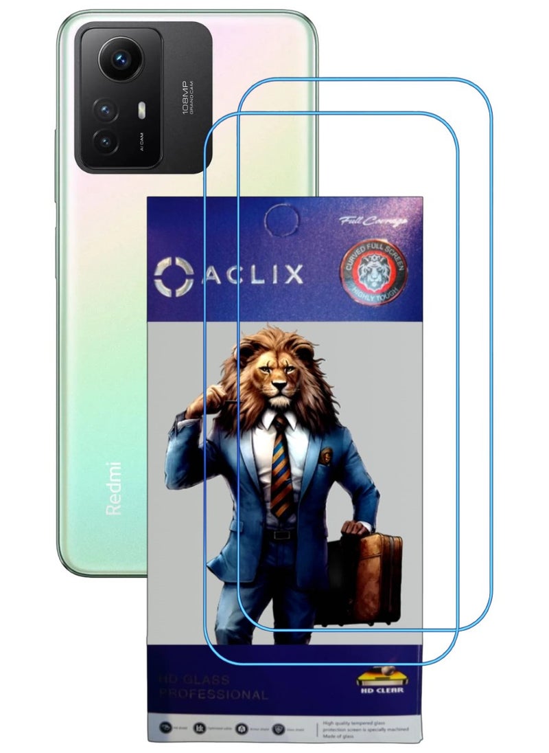 ACLIX 2 Pieces Antistatic ESD Dustproof Premium Quality High Definition Clear Tempered Glass Screen Protector Designed For Xiaomi Redmi Note 12S - Image 1