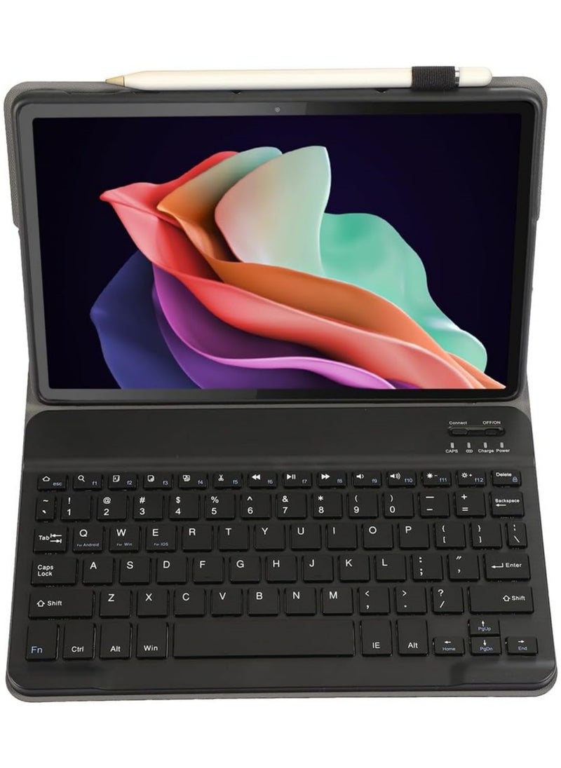Rock Pow - Keyboard Case Compatible with Lenovo Tab P12 12.7'' 2023 Slim Stand Cover with Pen Holder Detachable Wireless Bluetooth Keyboard for Tab P12 12.7 Inch - Image 1