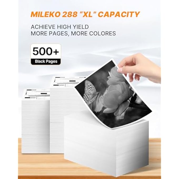 288XL 288 INK CARTRIDGE REMANUFACTURED FOR EPSON 288 INK CARTRIDGES 288XL 288 XL T288XL T288 HIGH YIELD USE FOR EXPRESSION HOME XP-330 XP-340 XP-440 XP-430 XP-434 PRINTER (2 BLACK) - Image 3