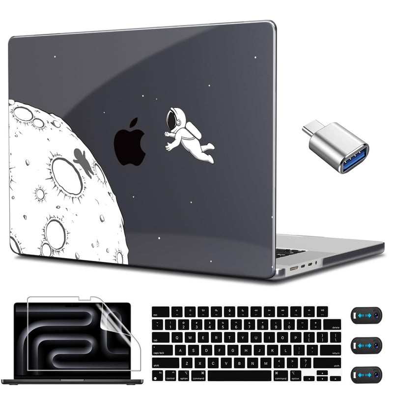 CISSOOK Case for MacBook Pro 14 Inch M5 M4 M3 M2 M1 Chip 2025 2024 2023 2022 2021 Release Model A3434 A3112 A3185 A3401 A2992 A2918 A2779 A2442, Hard Shell Cover for MacBook Pro 14 - Astronaut - Image 1