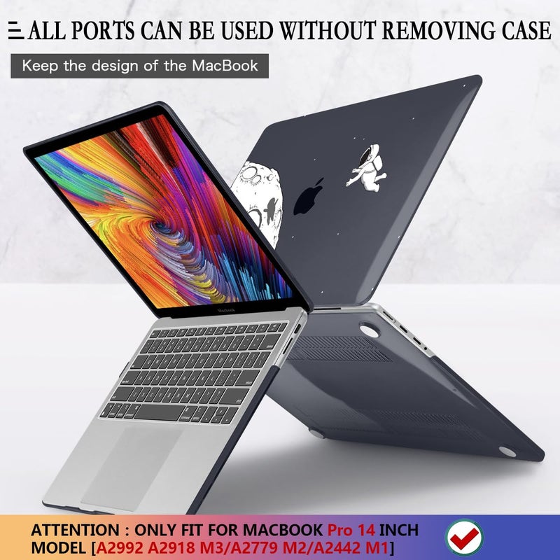 CISSOOK Case for MacBook Pro 14 Inch M5 M4 M3 M2 M1 Chip 2025 2024 2023 2022 2021 Release Model A3434 A3112 A3185 A3401 A2992 A2918 A2779 A2442, Hard Shell Cover for MacBook Pro 14 - Astronaut - Image 5