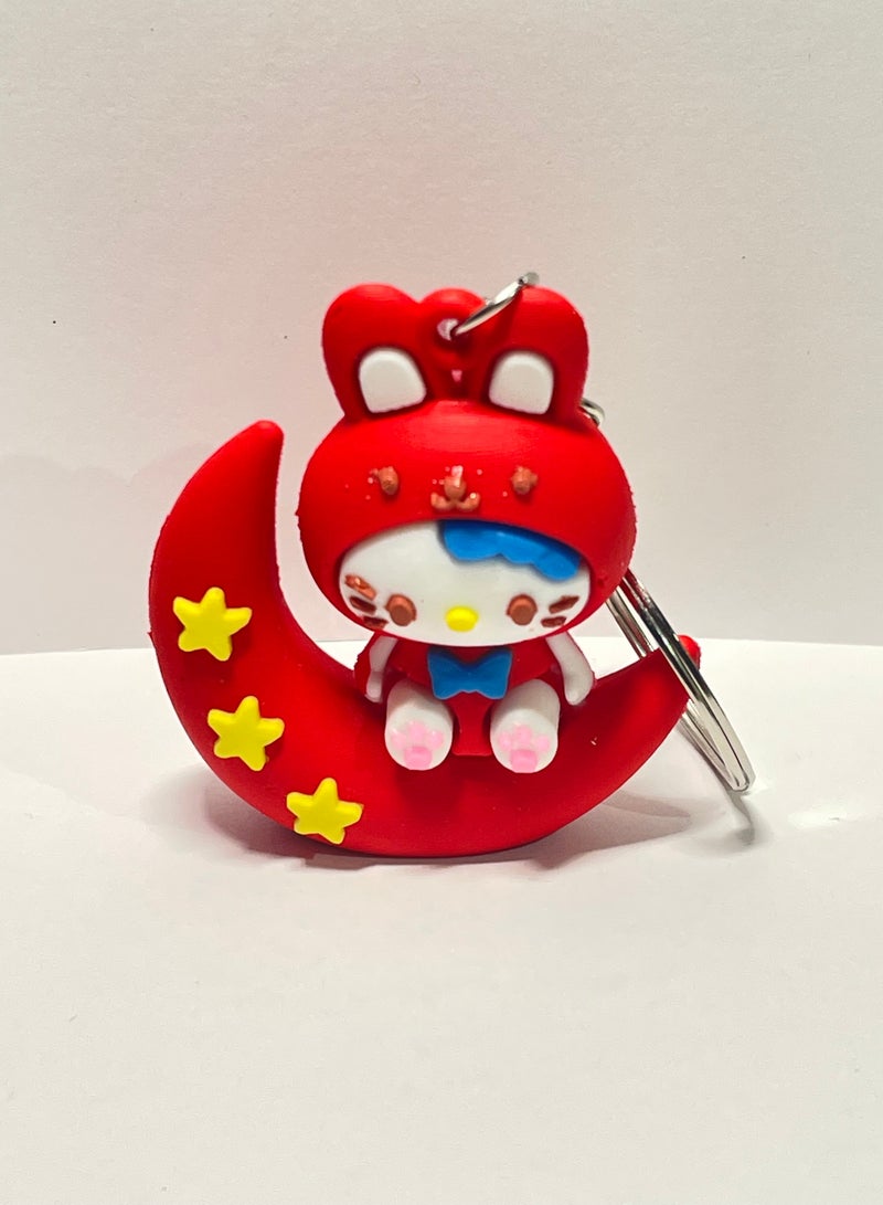 ميدالية مفاتيح كرتونية مميزة اكسسوار مميز سلسلة مفاتيح بتصميم شحصية سانريو كيرومي وميلودي يتناسب مع مفاتيح السيارة والمحفظة والحقيبة هدية رائعة وجميلة - Image 1