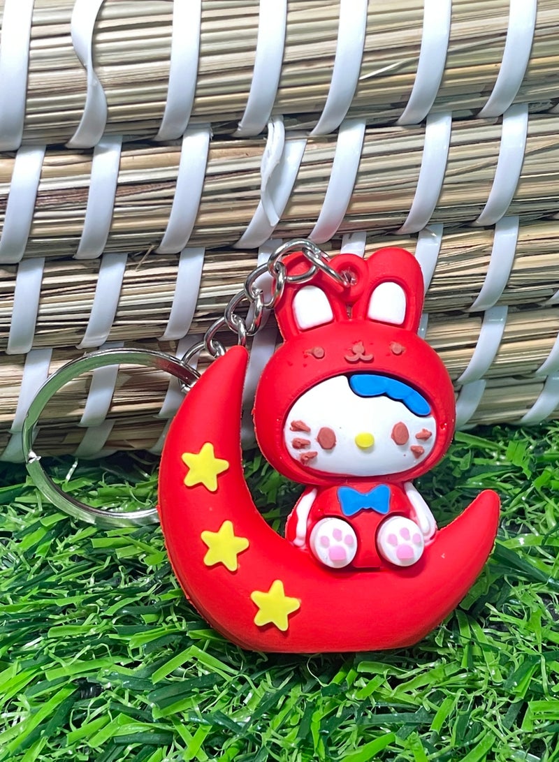 ميدالية مفاتيح كرتونية مميزة اكسسوار مميز سلسلة مفاتيح بتصميم شحصية سانريو كيرومي وميلودي يتناسب مع مفاتيح السيارة والمحفظة والحقيبة هدية رائعة وجميلة - Image 2