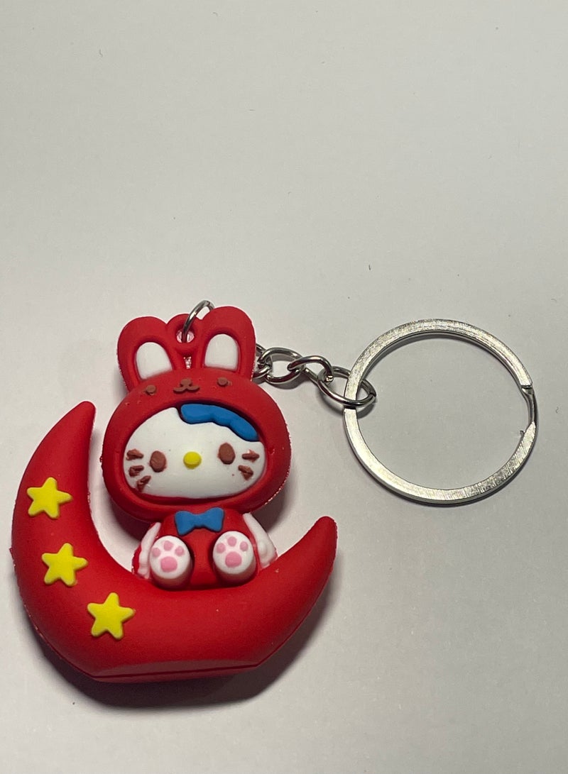 ميدالية مفاتيح كرتونية مميزة اكسسوار مميز سلسلة مفاتيح بتصميم شحصية سانريو كيرومي وميلودي يتناسب مع مفاتيح السيارة والمحفظة والحقيبة هدية رائعة وجميلة - Image 3