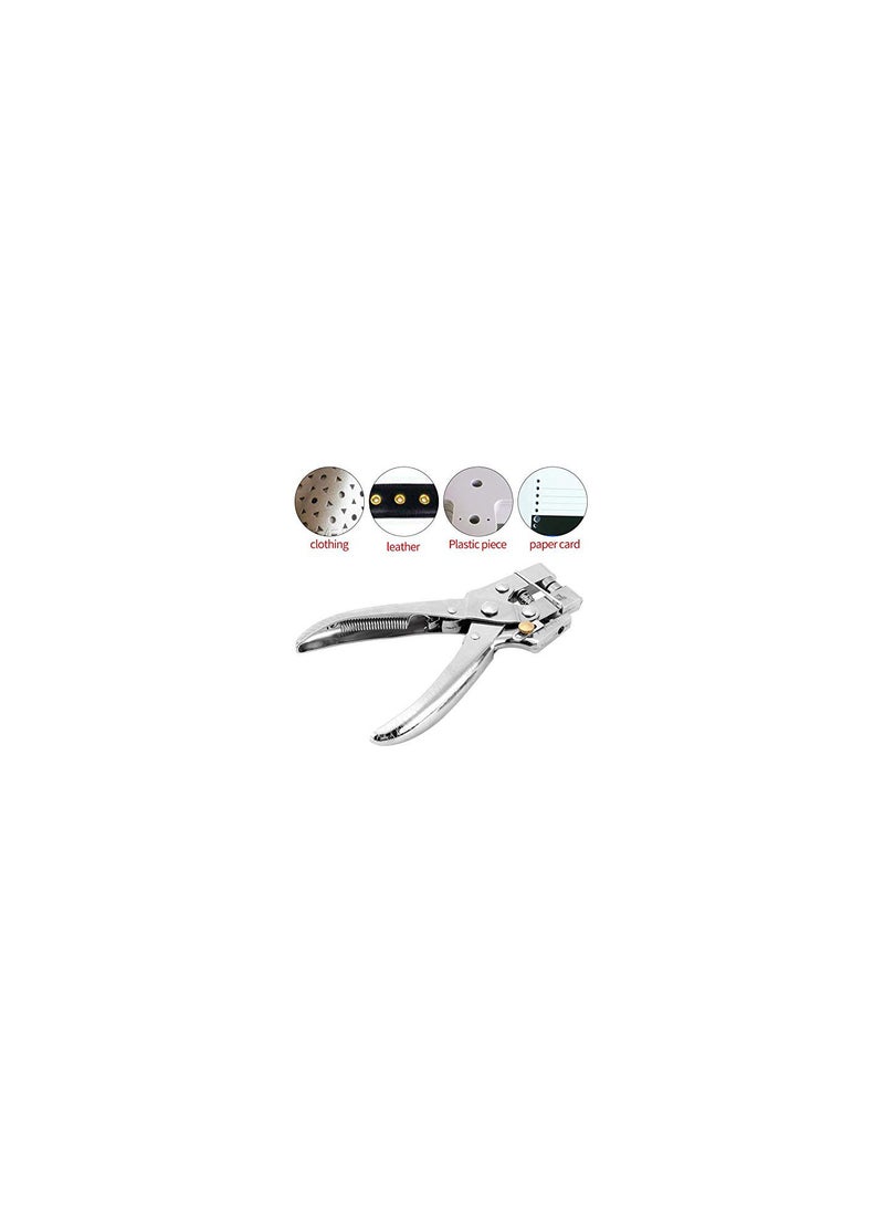 GGOOT Eyelet Hole Punch Pliers Kit with 100 Eyelets - 15.5cm/6.1 Inch Leather Belt Grommet Tool - 4.5mm Gold Metal Grommets - Plier Puncher Set for Clothes Shoes Bags DIY Home Craft - Image 4