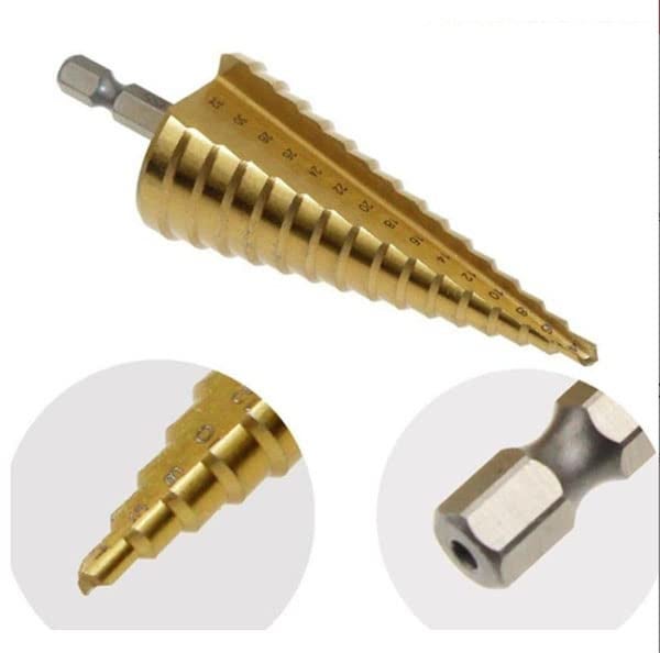 YADAV 3pcs Step Drill Bits Set 412mm 420mm 432mm Hole Cutting Wood Metal Drill Bits - Image 5