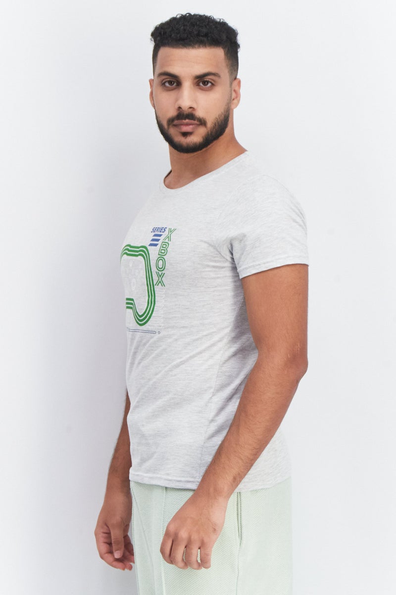 Oxbow Men Crew Neck Short Sleeves Graphic T-shirt, Grey - Image 3