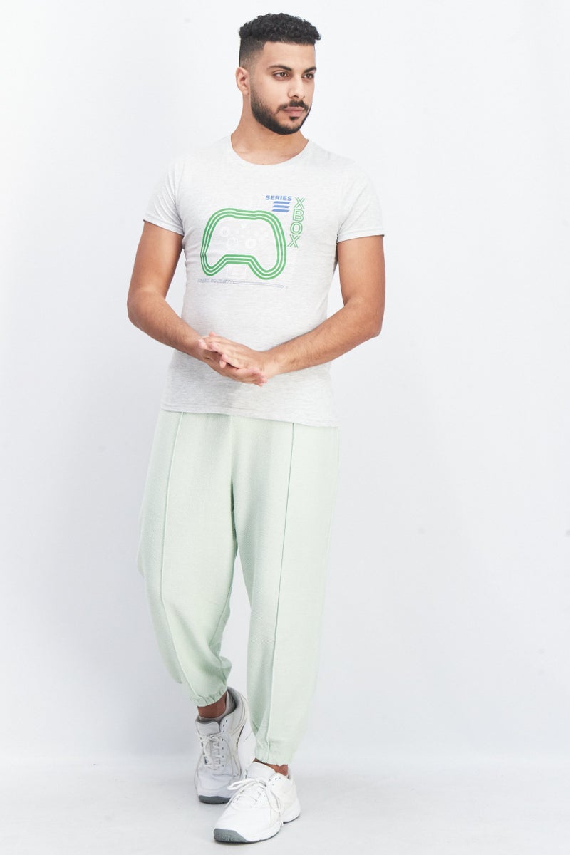 Oxbow Men Crew Neck Short Sleeves Graphic T-shirt, Grey - Image 4