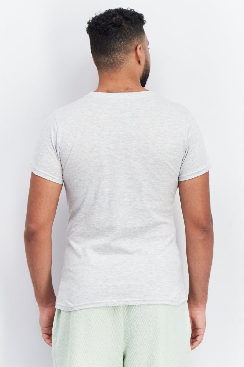 Oxbow Men Crew Neck Short Sleeves Graphic T-shirt, Grey - Image 2