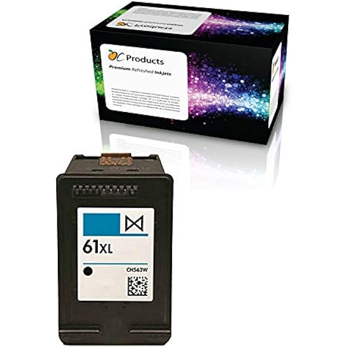 REFILLED INK CARTRIDGE REPLACEMENT FOR HP 61XL BLACK FOR DESKJET 1010 3050 2540 2050 ENVY 4500 5530 OFFICEJET 2620 PRINTERS (1 BLACK) - Image 1