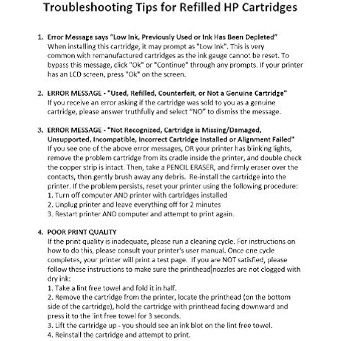 REFILLED INK CARTRIDGE REPLACEMENT FOR HP 61XL BLACK FOR DESKJET 1010 3050 2540 2050 ENVY 4500 5530 OFFICEJET 2620 PRINTERS (1 BLACK) - Image 2