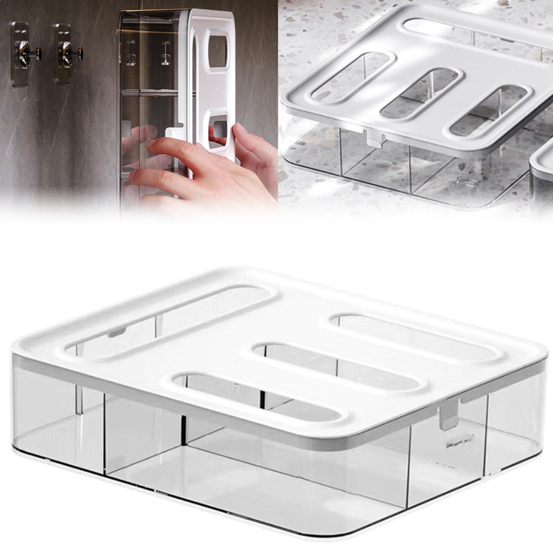 PUNNIO Kitchen Storage Bag Organizer, Acrylic Baggie organizer for Drawer, Plastic Bag Organizer complicate with Gallon, Quart, Sandwich, Snack, and Slider Bags (Acrylic) - Image 1