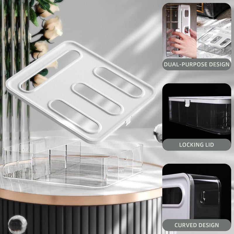 PUNNIO Kitchen Storage Bag Organizer, Acrylic Baggie organizer for Drawer, Plastic Bag Organizer complicate with Gallon, Quart, Sandwich, Snack, and Slider Bags (Acrylic) - Image 4