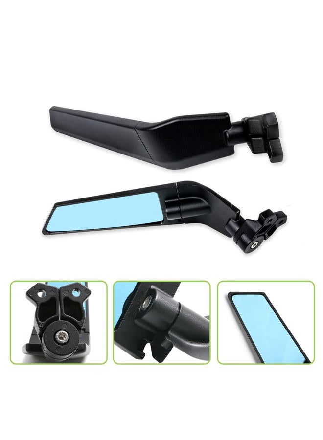 PACEWALKER Motorcycle Adjustable Aluminum Rearview Mirror Wind Wing Mirror Compatible with 2018-2022 KAWASAKI Ninja 400 650 ZX10R ZX6R ZX-636 Honda Suzuki(Anti-glare lens) - Image 3