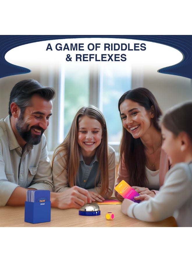 Gouda Games Dare to Ding - Game of Riddles & Reflexes, Fast-paced Card Game, Test Your Wits, Family-Friendly Game for Teens, Families & Adults, Gifts for Ages 10, 11, 12 and Up, 3-8 Players - Image 2