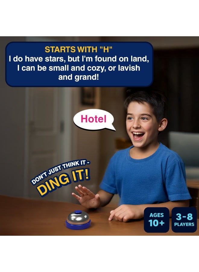 Gouda Games Dare to Ding - Game of Riddles & Reflexes, Fast-paced Card Game, Test Your Wits, Family-Friendly Game for Teens, Families & Adults, Gifts for Ages 10, 11, 12 and Up, 3-8 Players - Image 3