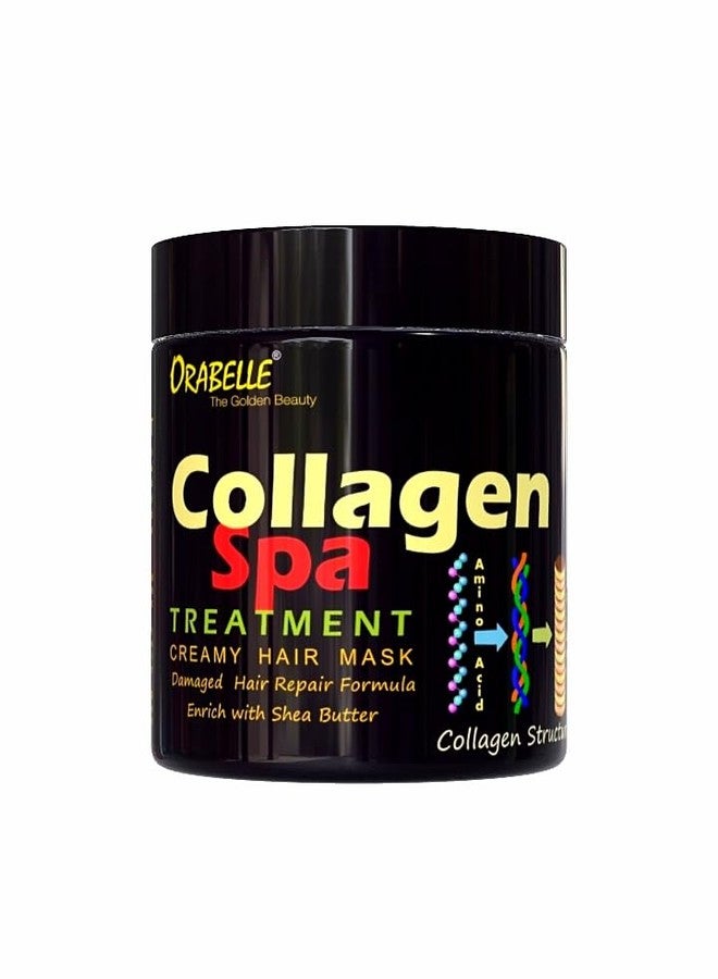 أربيل علاج سبا الشعر بالكولاجين من أورابيل، قناع كريمي للشعر 1000 مل، تركيبة لإصلاح الشعر التالف غنية بزبدة الشيا - Image 2