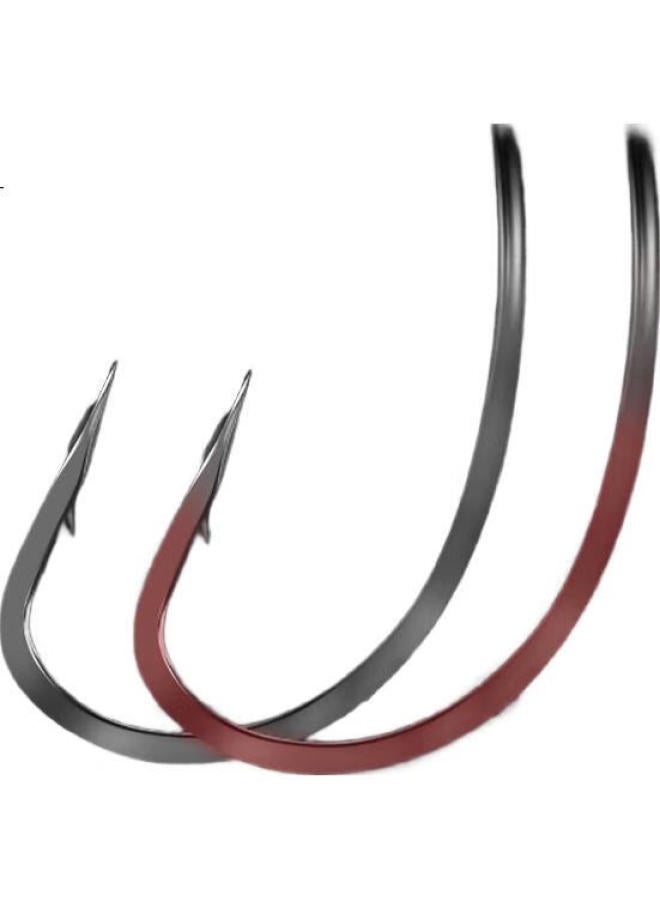 King Lure King Curved Handle Hook, Thin Line, Wide Belly, Lightweight, Freshwater Bass, Soft Bait Hook, Lead-Free Texas Fishing Set, Size 4 - Image 1
