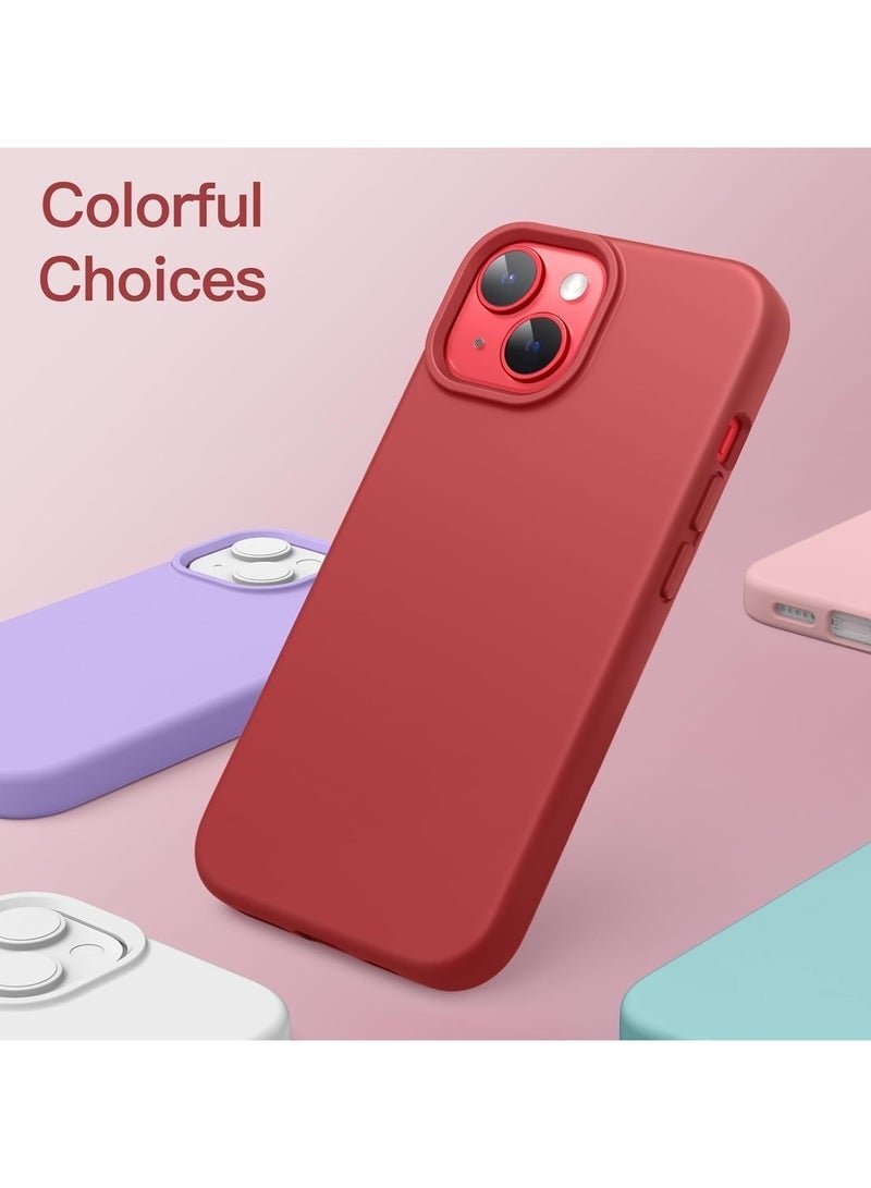LEDIN Silicone Case for iPhone 14 Silky Soft Touch Full Body Protective Phone Case Shockproof Cover with Microfiber Lining - Image 5