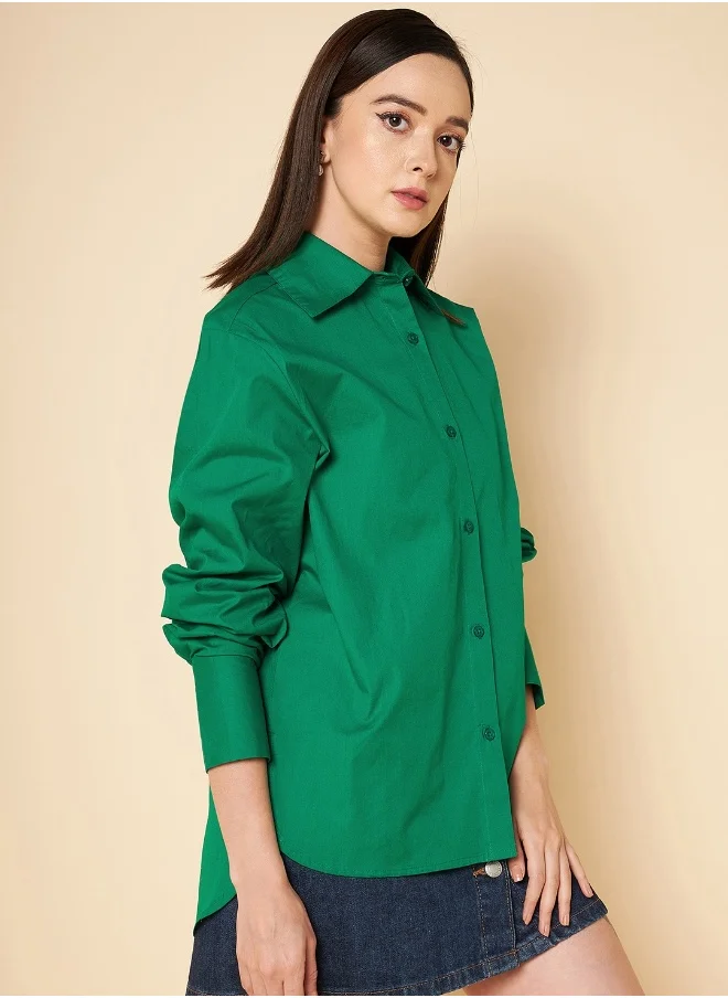 هاي ستار Women Green Shirt