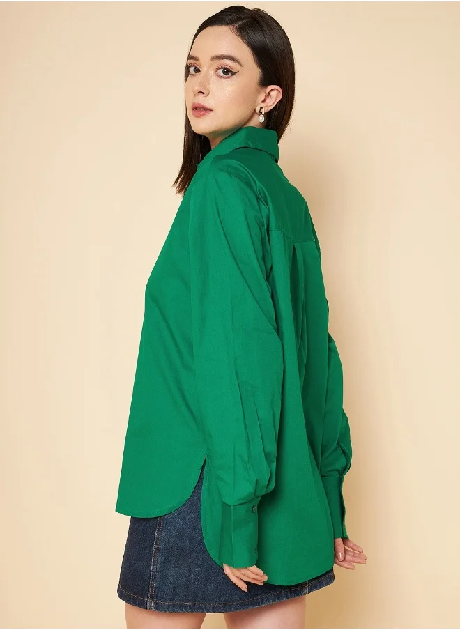 هاي ستار Women Green Shirt