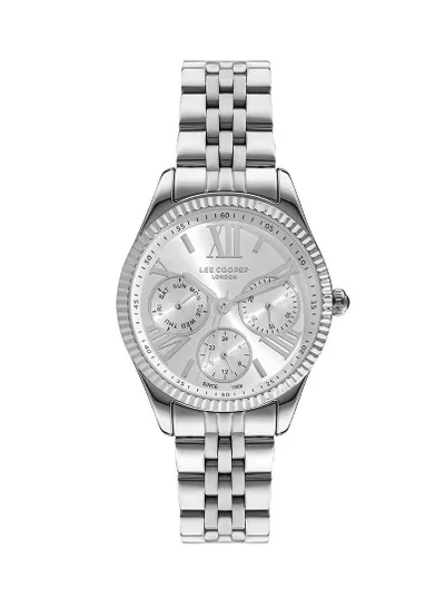 Lee Cooper Lee Cooper LC07333.330 Women's Multi Function Display Watch & Metal Strap Silver