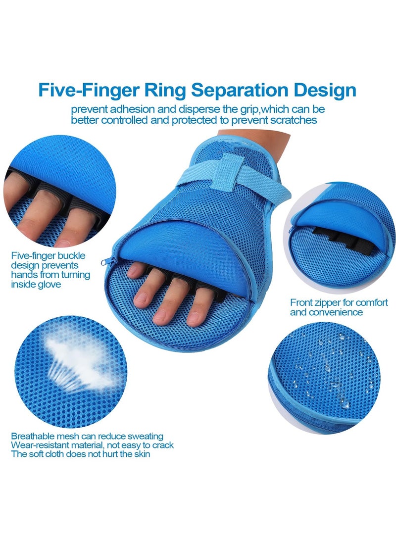 Ru syanl 2PCS Anti-Scratch Extubation Elderly Restraint Gloves Dementia Restraint Gloves Control Mitts Safety Glove - Image 2
